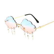 Load image into Gallery viewer, Rimless Steampunk Women Sunglasses Wing Small Vintage Brand Designer Sun Glasses Retro Yellow ladies Sunglass Eyewear Female