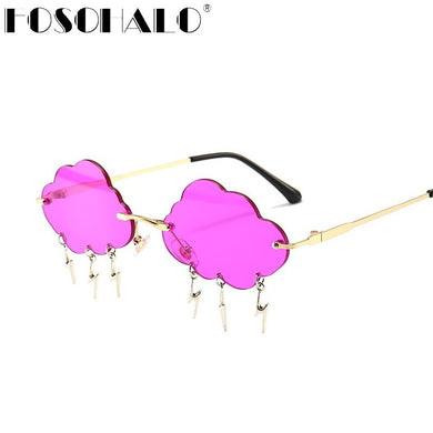 Rimless Steampunk Women Sunglasses Wing Small Vintage Brand Designer Sun Glasses Retro Yellow ladies Sunglass Eyewear Female