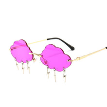Load image into Gallery viewer, Rimless Steampunk Women Sunglasses Wing Small Vintage Brand Designer Sun Glasses Retro Yellow ladies Sunglass Eyewear Female