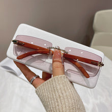 Load image into Gallery viewer, Rimless Sunglasses For Men Women Wooden Pattern  Brand Retro Sun Glasses Shades UV400 Travel Outdoor gafas de sol