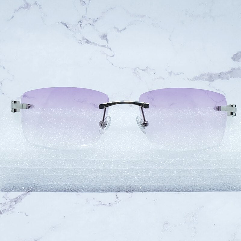 Rimless Sunglasses Men  Carter Desinger Shades For Women Square Glasses Lentes De Sol Mujer Fill Prescription