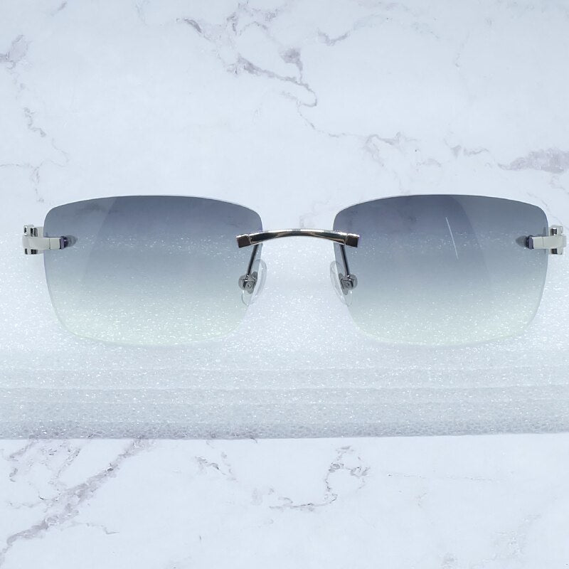 Rimless Sunglasses Men  Carter Desinger Shades For Women Square Glasses Lentes De Sol Mujer Fill Prescription