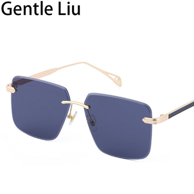 Rimless Sunglasses Men Vintage Square 2023 Frameless Sun Glasses for Women Retro Eyewear UV400 Gafas De Sol Hombre
