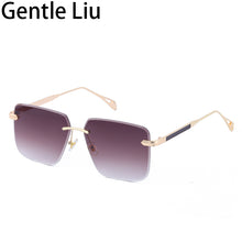 Load image into Gallery viewer, Rimless Sunglasses Men Vintage Square 2023 Frameless Sun Glasses for Women Retro Eyewear UV400 Gafas De Sol Hombre