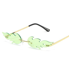 Load image into Gallery viewer, Rimless Sunglasses Interesting Flame Shape Colorful Ocean The Beach Adult  Travel Essentials Shade The Sun Accessories