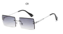 Load image into Gallery viewer, Rimless Sunglasses Rectangle  Popular Women Men Shades  Small Square Sun Glasses For Female Summer Traveling Brown