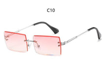 Load image into Gallery viewer, Rimless Sunglasses Rectangle Fashion Popular Women Men Shades  Small Square Sun Glasses For Female Summer Traveling Brown Oculos