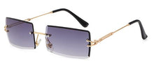 Load image into Gallery viewer, Rimless Sunglasses Rectangle  Popular Women Men Shades  Small Square Sun Glasses For Female Summer Traveling Brown