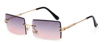 Load image into Gallery viewer, Rimless Sunglasses Rectangle  Popular Women Men Shades  Small Square Sun Glasses For Female Summer Traveling Brown