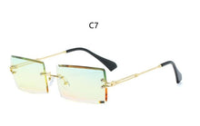 Load image into Gallery viewer, Rimless Sunglasses Rectangle Fashion Popular Women Men Shades  Small Square Sun Glasses For Female Summer Traveling Brown Oculos