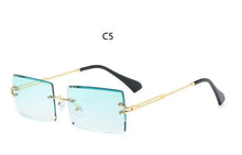 Load image into Gallery viewer, Rimless Sunglasses Rectangle  Popular Women Men Shades  Small Square Sun Glasses For Female Summer Traveling Brown