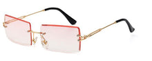 Load image into Gallery viewer, Rimless Sunglasses Rectangle  Popular Women Men Shades  Small Square Sun Glasses For Female Summer Traveling Brown