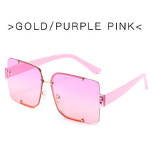 Load image into Gallery viewer, Rimless Sunglasses Square Popular Women Men Shades Small Grandient Sun Glasses For Female Vintage Traveling Black Oculos
