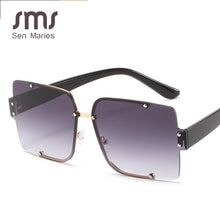 Load image into Gallery viewer, Rimless Sunglasses Square Popular Women Men Shades Small Grandient Sun Glasses For Female Vintage Traveling Black Oculos