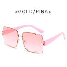 Load image into Gallery viewer, Rimless Sunglasses Square Popular Women Men Shades Small Grandient Sun Glasses For Female Vintage Traveling Black Oculos