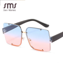 Load image into Gallery viewer, Rimless Sunglasses Square Popular Women Men Shades Small Grandient Sun Glasses For Female Vintage Traveling Black Oculos