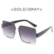 Load image into Gallery viewer, Rimless Sunglasses Square Popular Women Men Shades Small Grandient Sun Glasses For Female Vintage Traveling Black Oculos
