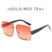 Load image into Gallery viewer, Rimless Sunglasses Square Popular Women Men Shades Small Grandient Sun Glasses For Female Vintage Traveling Black Oculos
