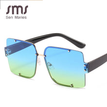 Load image into Gallery viewer, Rimless Sunglasses Square Popular Women Men Shades Small Grandient Sun Glasses For Female Vintage Traveling Black Oculos