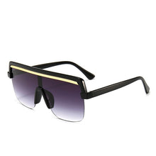 Carica l&#39;immagine nel visualizzatore di Gallery, Rimless Sunglasses Square Women Men Oversize 2023 Retro Brand Design Flat Top Rectangle Eyewear UV400 Big Shades Oculos Female