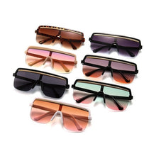 Carica l&#39;immagine nel visualizzatore di Gallery, Rimless Sunglasses Square Women Men Oversize 2023 Retro Brand Design Flat Top Rectangle Eyewear UV400 Big Shades Oculos Female
