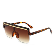 Carica l&#39;immagine nel visualizzatore di Gallery, Rimless Sunglasses Square Women Men Oversize 2023 Retro Brand Design Flat Top Rectangle Eyewear UV400 Big Shades Oculos Female