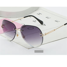 Load image into Gallery viewer, Rimless Sunglasses Women Brand Designer Sun Glasses Gradient Shades Cutting Lens Ladies Frameless Metal Eyeglasses UV400