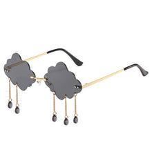Load image into Gallery viewer, Rimless Sunglasses Women's Personality Funny Party Flash Steampunk Sunglasses Trendy Clouds Decoration Glasses Eyeglass
