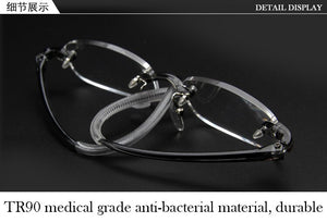 Rimless TR90 frame Nearsighted glass Ultralight Boxed Shortsighted Myopia glasses Boxed  Women Men -1.0 -1.5 -2 -2.5 -3 -3.5 -4