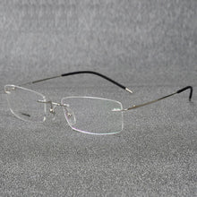 Load image into Gallery viewer, Rimless Titanium Eyeglasses Frame Super Lightweighted Flexible Titanium Alloy Temple Legs Optical Glasses Spectacles
