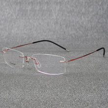 Load image into Gallery viewer, Rimless Titanium Eyeglasses Frame Super Lightweighted Flexible Titanium Alloy Temple Legs Optical Glasses Spectacles