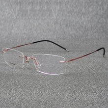 Load image into Gallery viewer, Rimless Titanium Eyeglasses Frame Super Lightweighted Flexible Titanium Alloy Temple Legs Optical Glasses Spectacles