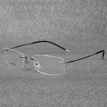 Load image into Gallery viewer, Rimless Titanium Eyeglasses Frame Super Lightweighted Flexible Titanium Alloy Temple Legs Optical Glasses Spectacles