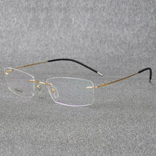Load image into Gallery viewer, Rimless Titanium Eyeglasses Frame Super Lightweighted Flexible Titanium Alloy Temple Legs Optical Glasses Spectacles