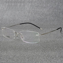 Load image into Gallery viewer, Rimless Titanium Eyeglasses Frame Super Lightweighted Flexible Titanium Alloy Temple Legs Optical Glasses Spectacles