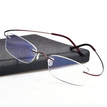 Load image into Gallery viewer, Rimless Titanium Eyeglasses Frames Men Flexible Optical Frame Prescription Spectacle Frameless Glasses Women Eye glasses