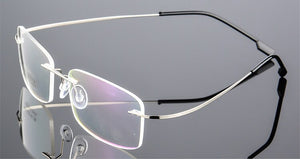 Rimless Titanium Eyeglasses Frames Men Flexible Optical Frame Prescription Spectacle Frameless Glasses Women Eye glasses