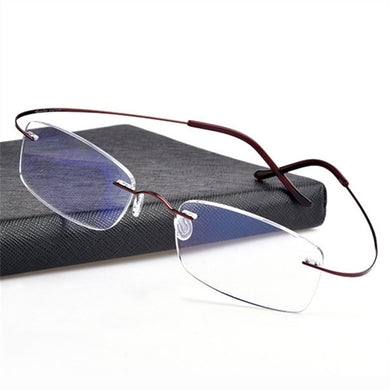 Rimless Titanium Eyeglasses Frames Men Flexible Optical Frame Prescription Spectacle Frameless Glasses Women Eye glasses