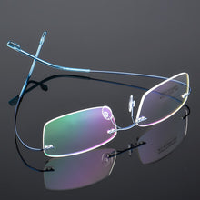 Load image into Gallery viewer, Rimless Titanium Eyeglasses Frames Men Flexible Optical Frame Prescription Spectacle Frameless Glasses Women Eye glasses