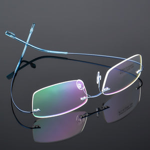 Rimless Titanium Eyeglasses Frames Men Flexible Optical Frame Prescription Spectacle Frameless Glasses Women Eye glasses
