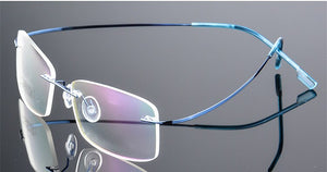 Rimless Titanium Eyeglasses Frames Men Flexible Optical Frame Prescription Spectacle Frameless Glasses Women Eye glasses