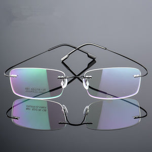 Rimless Titanium Eyeglasses Frames Men Flexible Optical Frame Prescription Spectacle Frameless Glasses Women Eye glasses
