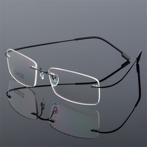 Rimless Titanium Eyeglasses Frames Men Flexible Optical Frame Prescription Spectacle Frameless Glasses Women Eye glasses