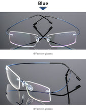 Load image into Gallery viewer, Rimless Titanium Eyeglasses Frames Women Men Flexible Optical Frame Prescription Spectacle Frameless Glasses Eye glasses