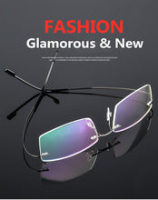 Load image into Gallery viewer, Rimless Titanium Eyeglasses Frames Women Men Flexible Optical Frame Prescription Spectacle Frameless Glasses Eye glasses