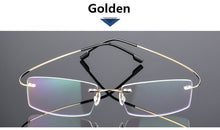 Load image into Gallery viewer, Rimless Titanium Eyeglasses Frames Women Men Flexible Optical Frame Prescription Spectacle Frameless Glasses Eye glasses