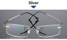 Load image into Gallery viewer, Rimless Titanium Eyeglasses Frames Women Men Flexible Optical Frame Prescription Spectacle Frameless Glasses Eye glasses