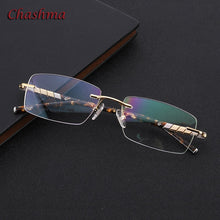 Load image into Gallery viewer, Rimless Titanium Stainless Eyeglasses Men Ochelari Glasses Myopic Glasses Frame Optical Eyewear Prescription Glasses Frame