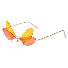 Load image into Gallery viewer, Rimless Vintage Dragonfly Shape Sunglasses Women Steampunk Sunglasses Men Frameless Gradient Clear Lens Glasses Shades Oculos