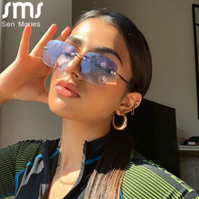 Load image into Gallery viewer, Rimless Vintage Sunglasses Women Men Retro Square Sun Glasses  Men Women  Brand Designer Shades Eyewear